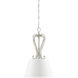 Newport 1 Light 13.25 inch Coastal Weathered White Pendant Ceiling Light