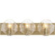 Elora 3 Light 23 inch Legacy Brass Vanity Light Wall Light