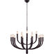 Kelly Wearstler Verso LED 48 inch Bronze Tiered Chandelier Ceiling Light in Clear Glass, Grande