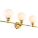 Syracuse 3 Light 28.1 inch Brass Wall sconce Wall Light