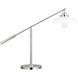 C&M by Chapman & Myers Wellfleet 23.38 inch 9 watt Matte White and Polished Nickel Desk Lamp Portable Light in Matte White / Polished Nickel