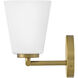 Bri 3 Light 24 inch Lacquered Brass Bath Light Wall Light