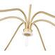 Toussant 6 Light 63 inch Modern Gold Chandelier Ceiling Light