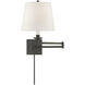 Suzanne Kasler Griffith 24 inch 100.00 watt Aged Iron Swing Arm Sconce Wall Light in Linen