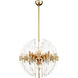 Zion 6 Light 23 inch Aged Brass Chandelier Ceiling Light