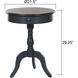 Savannah 29.5 X 21.5 inch Midnight Blue and Brown Pedestal Side Table