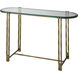 Metrical 48 inch Antique Brass Console Table, Inline