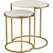 Solen 24.25 X 21.75 inch Aged Gold Accent Table