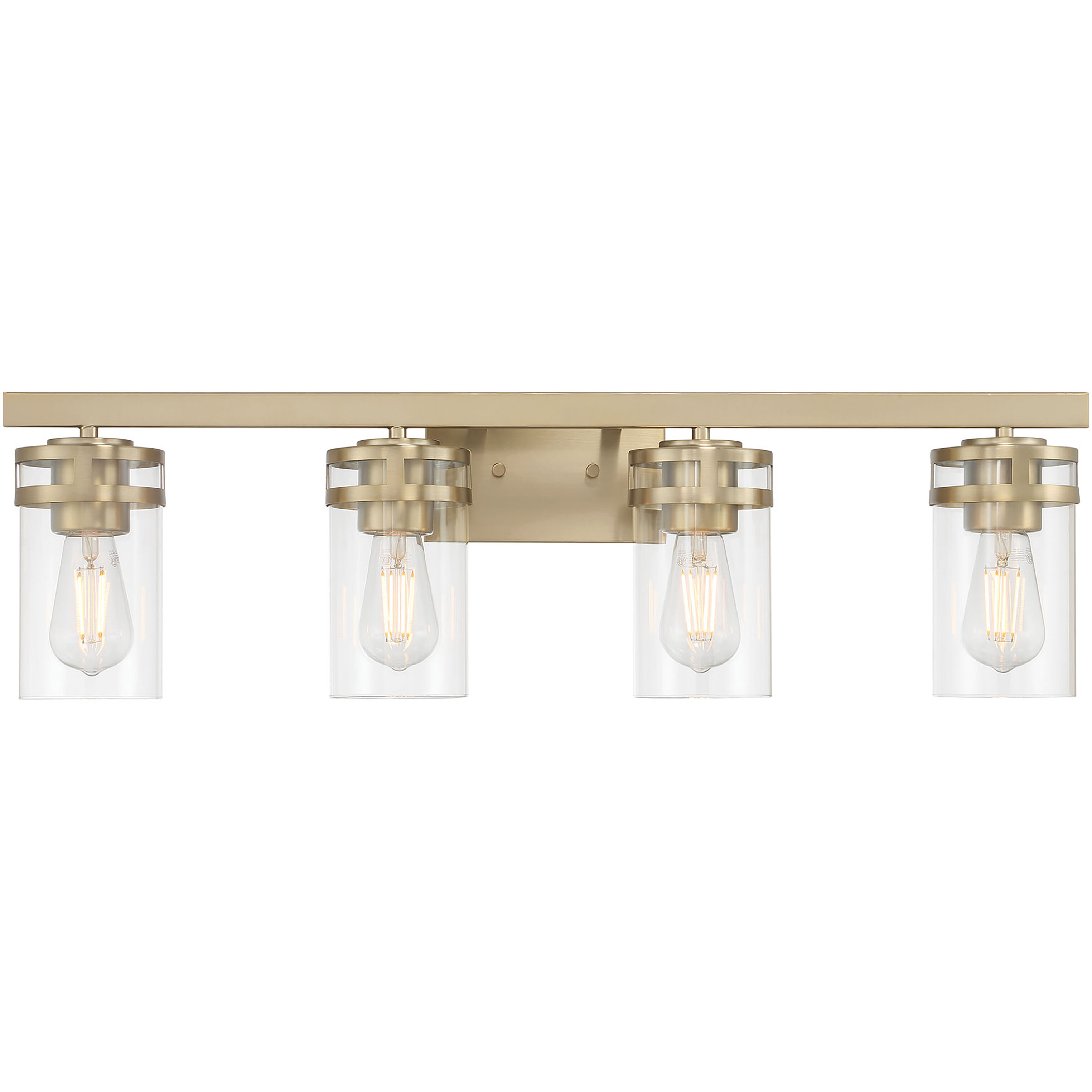 Lunden 4 Light 30.25 inch Modern Gold Bathroom Vanity Light Wall Light