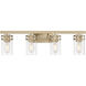 Lunden 4 Light 30.25 inch Modern Gold Bathroom Vanity Light Wall Light