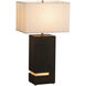 Zen 28 inch 9 watt Ebony and Weathered Brass Table Lamp Portable Light