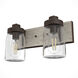 Devon Park 2 Light 14.75 inch Onyx Bengal and Barnwood Vanity Light Wall Light