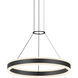 Double Corona LED 23.75 inch Satin Black Pendant Ceiling Light