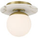 Orban 1 Light 9 inch Soft Brass Semi Flush Mount Ceiling Light