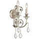 Regis Bath Wall Light in Clear Hand Cut, Olde Silver