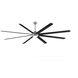 Stellar 96 Black with Silver Tip 45.13 inch each Fan Blade in Black with Silver Accents, 8