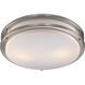 Barnes 2 Light 14 inch Brushed Nickel Flushmount Ceiling Light