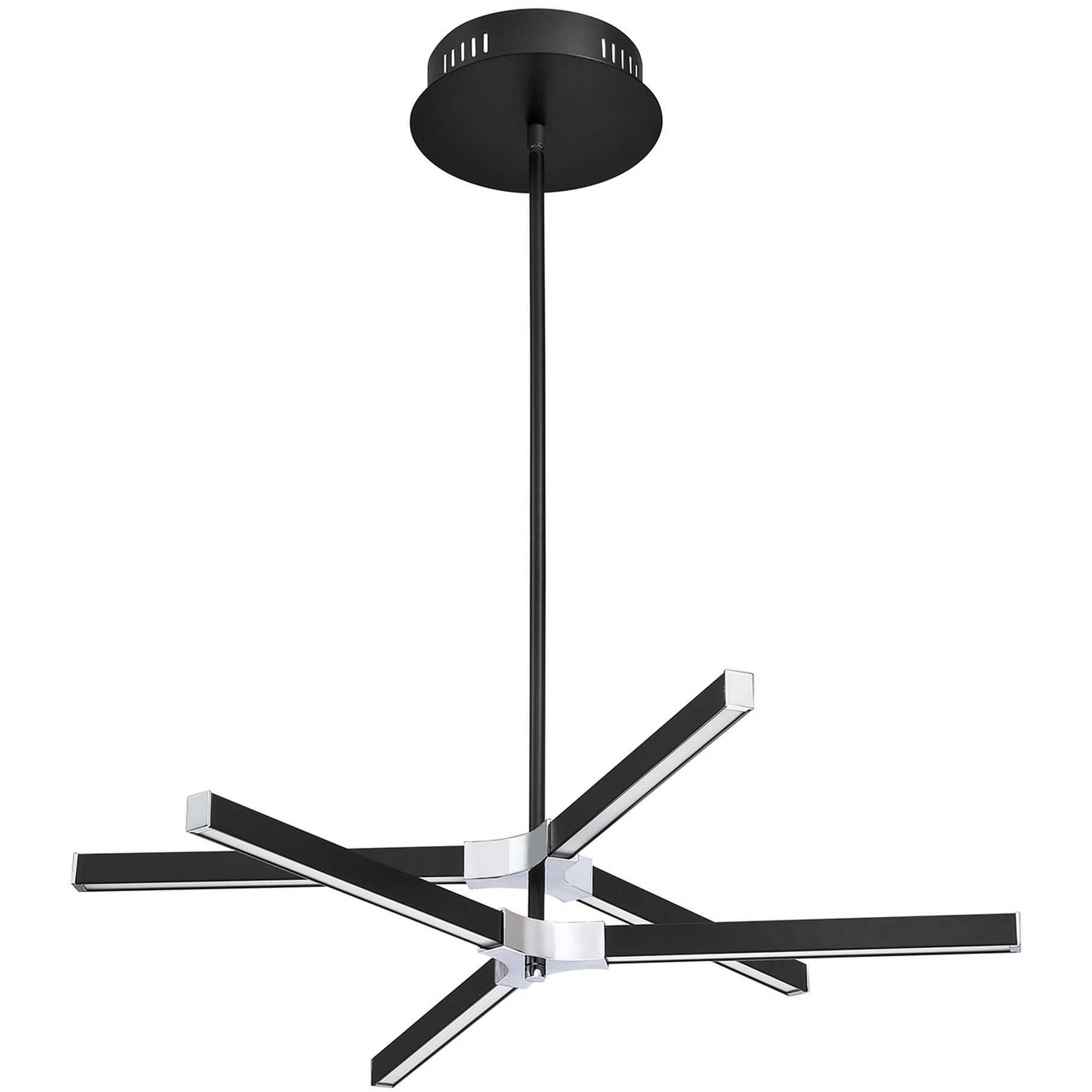 Stykx LED 30 inch Black and Chrome Pendant Ceiling Light