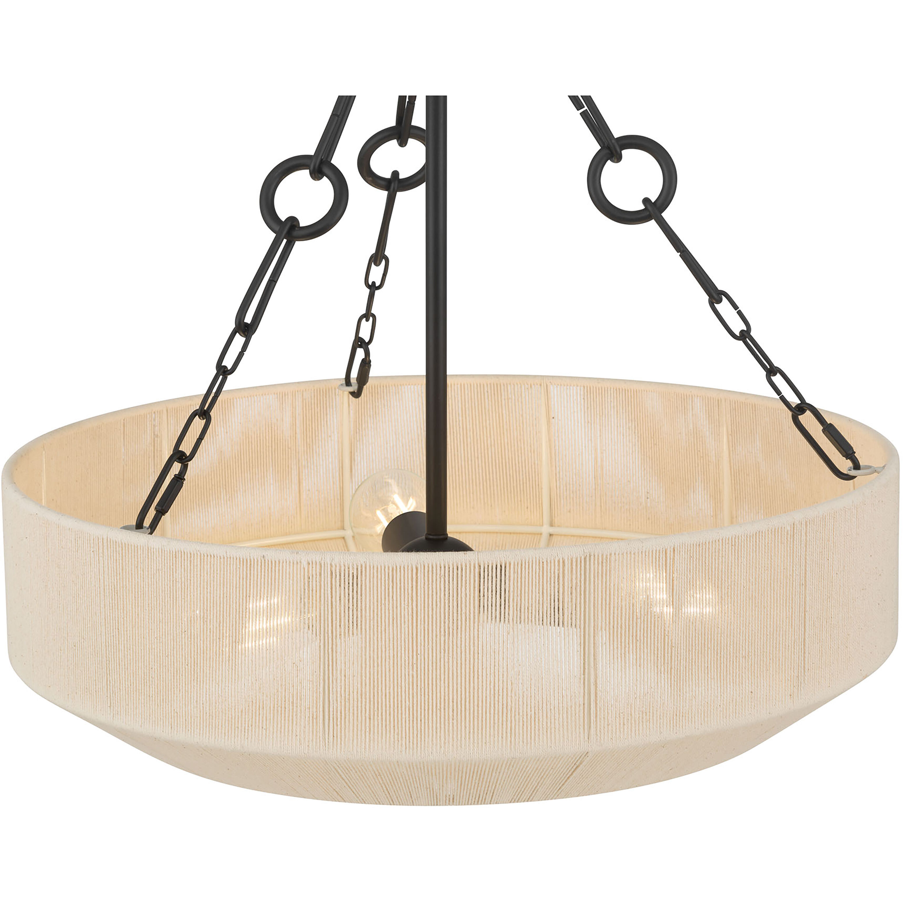 Tresselle 3 Light 20 inch Matte Black Pendant Ceiling Light