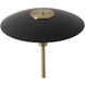 Rancho Mirage 61 inch 9 watt Matte Black and Weathered Brass Floor Lamp Portable Light