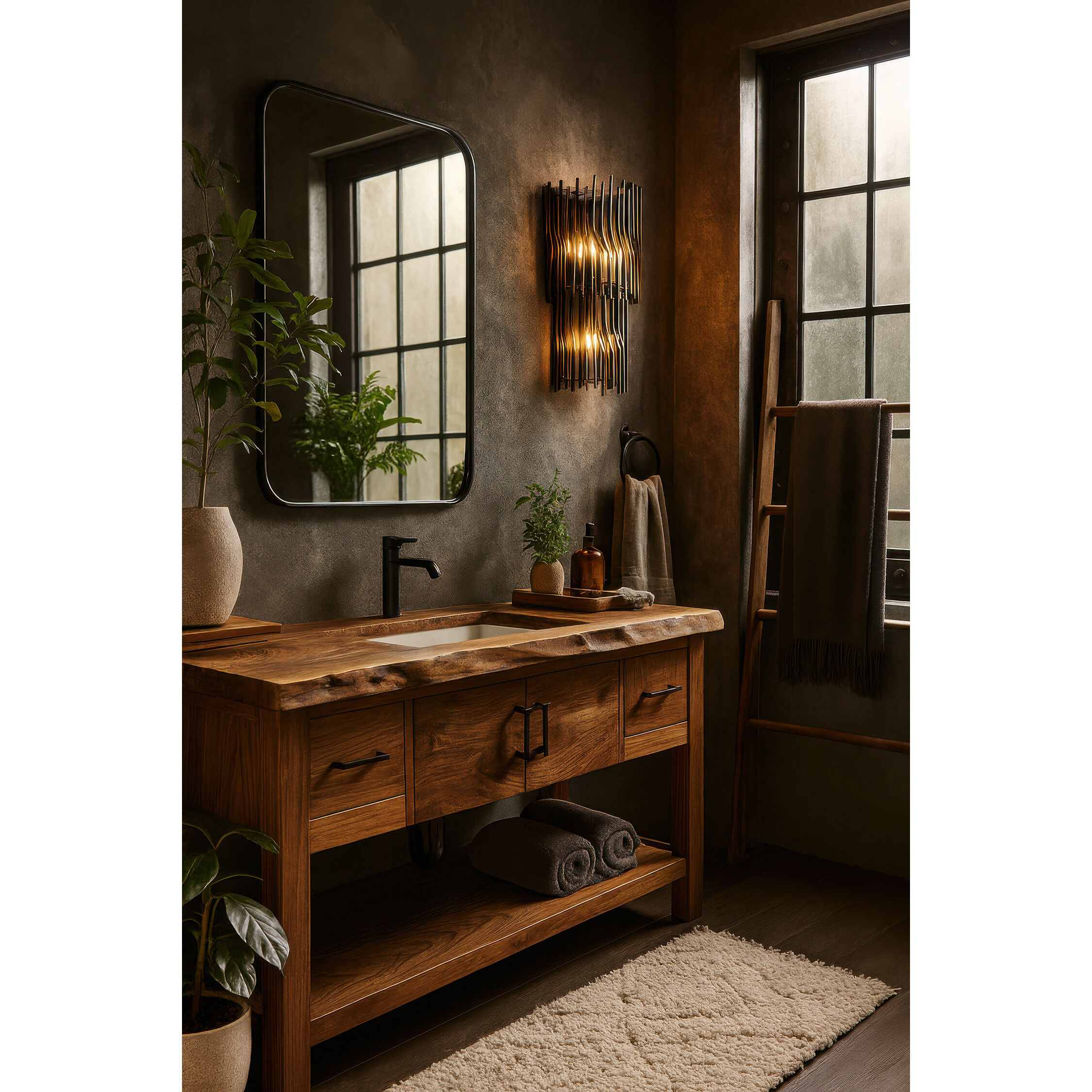 Park Row 3 Light 11 inch Matte Black and French Gold Wall Sconce Wall Light