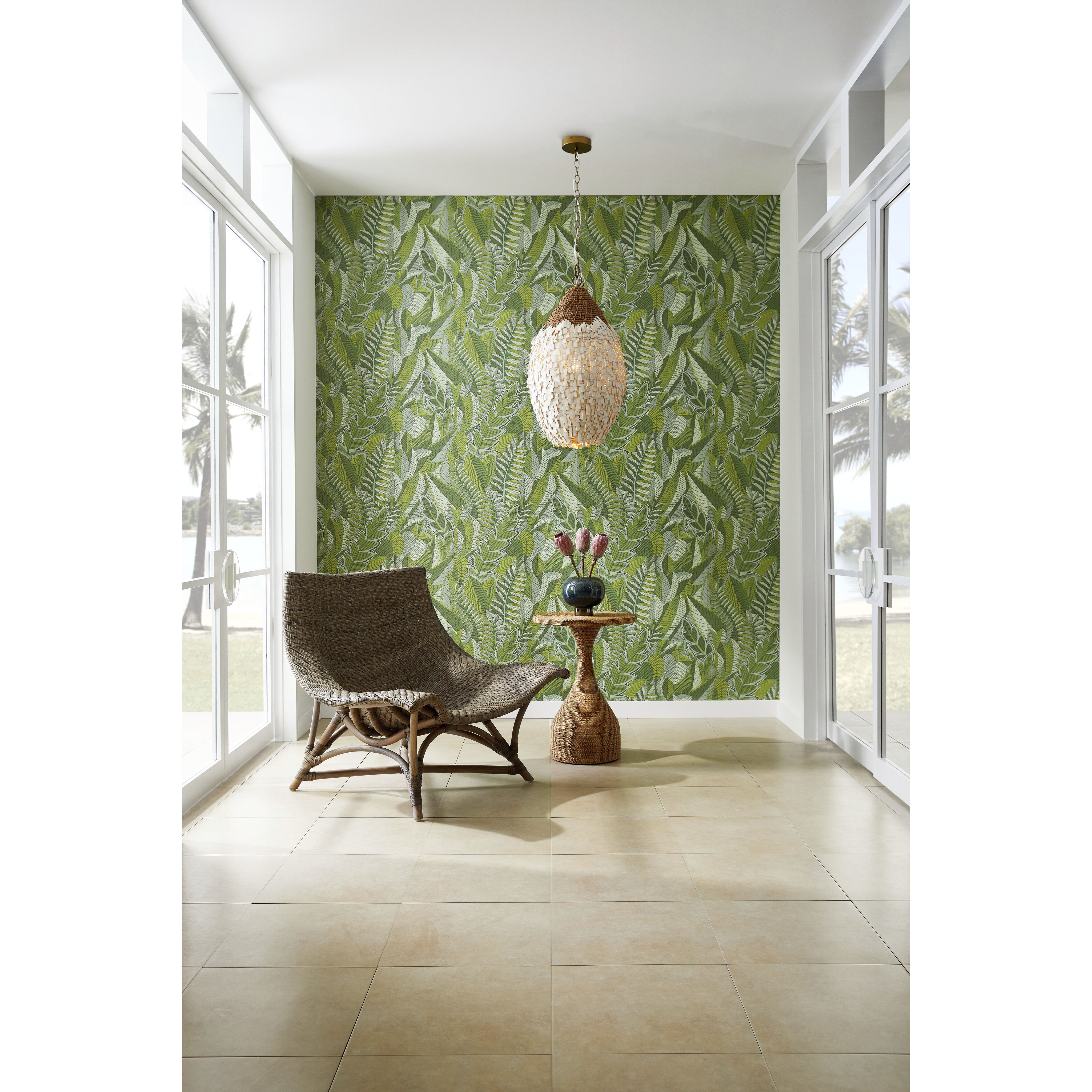 Orla 1 Light 18 inch Natural and Antique Brass Pendant Ceiling Light