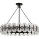 Rondelle 8 Light 31 inch Blackened Iron Chandelier Ceiling Light