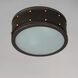 Trestle 2 Light 13 inch Oil Rubbed Bronze/Antique Brass Flush Mount Ceiling Light