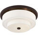 Meridian 4 Light 18 inch Bronze Flush Mount Ceiling Light