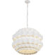 Swoon 6 Light 26.5 inch Matte White Pendant Ceiling Light, Smithsonian Collaboration