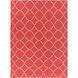 Frontier 156 X 108 inch Bright Red, Ivory Rug