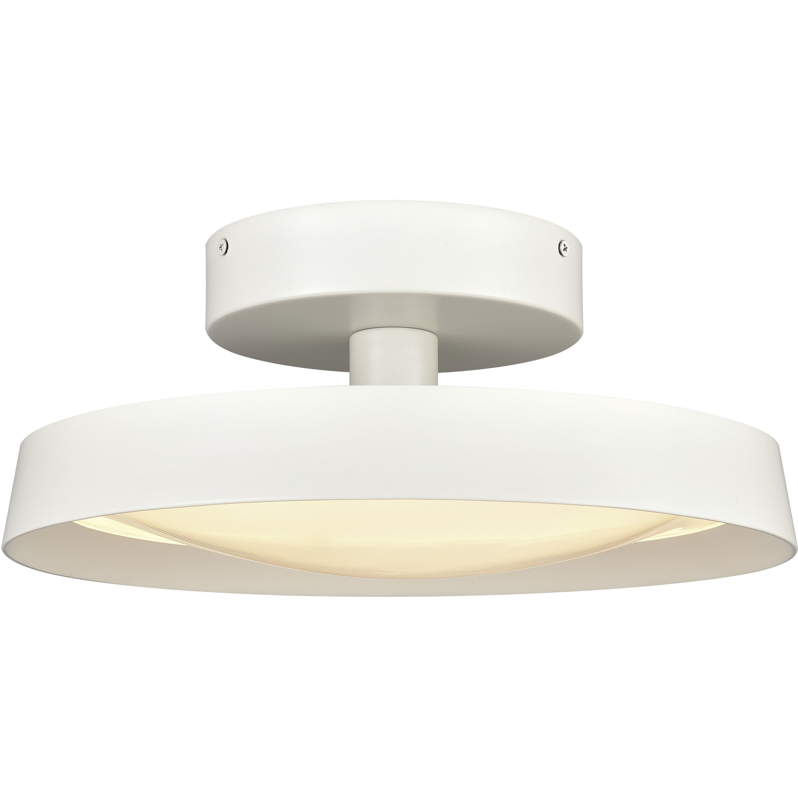 Nancy LED 13.75 inch Matte White Semi Flush Mount Ceiling Light