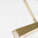 Kelly by Kelly Wearstler Linea Linear Chandelier Ceiling Light in Hand Rubbed Antique Brass