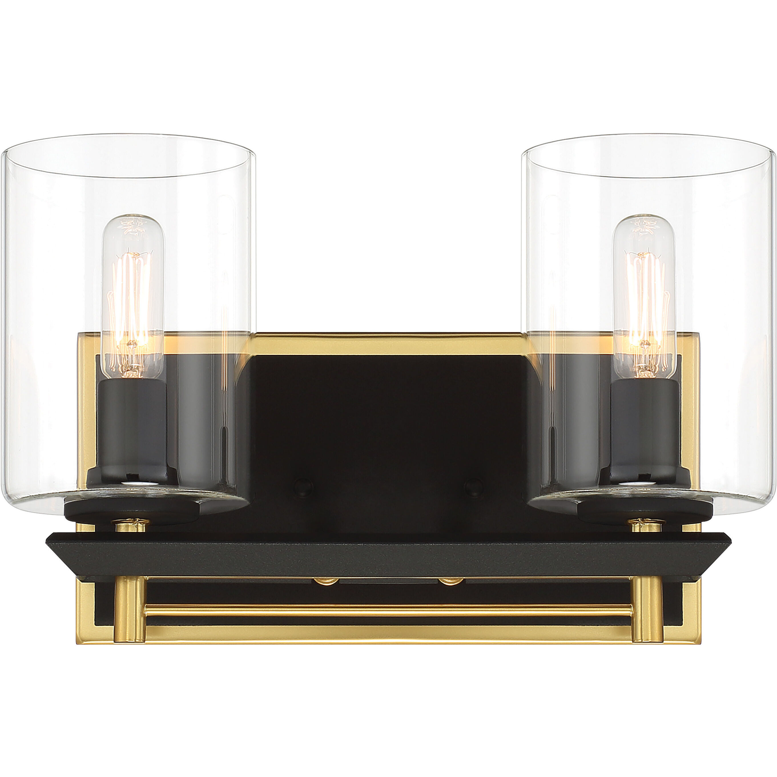 Sable Point 2 Light 11.88 inch Sand Coal With Honey Gold Bath Lamp Wall Light