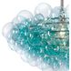 Bubbles 1 Light 27.5 inch Aqua Chandelier Ceiling Light in Brushed Nickel, Aqua Glass