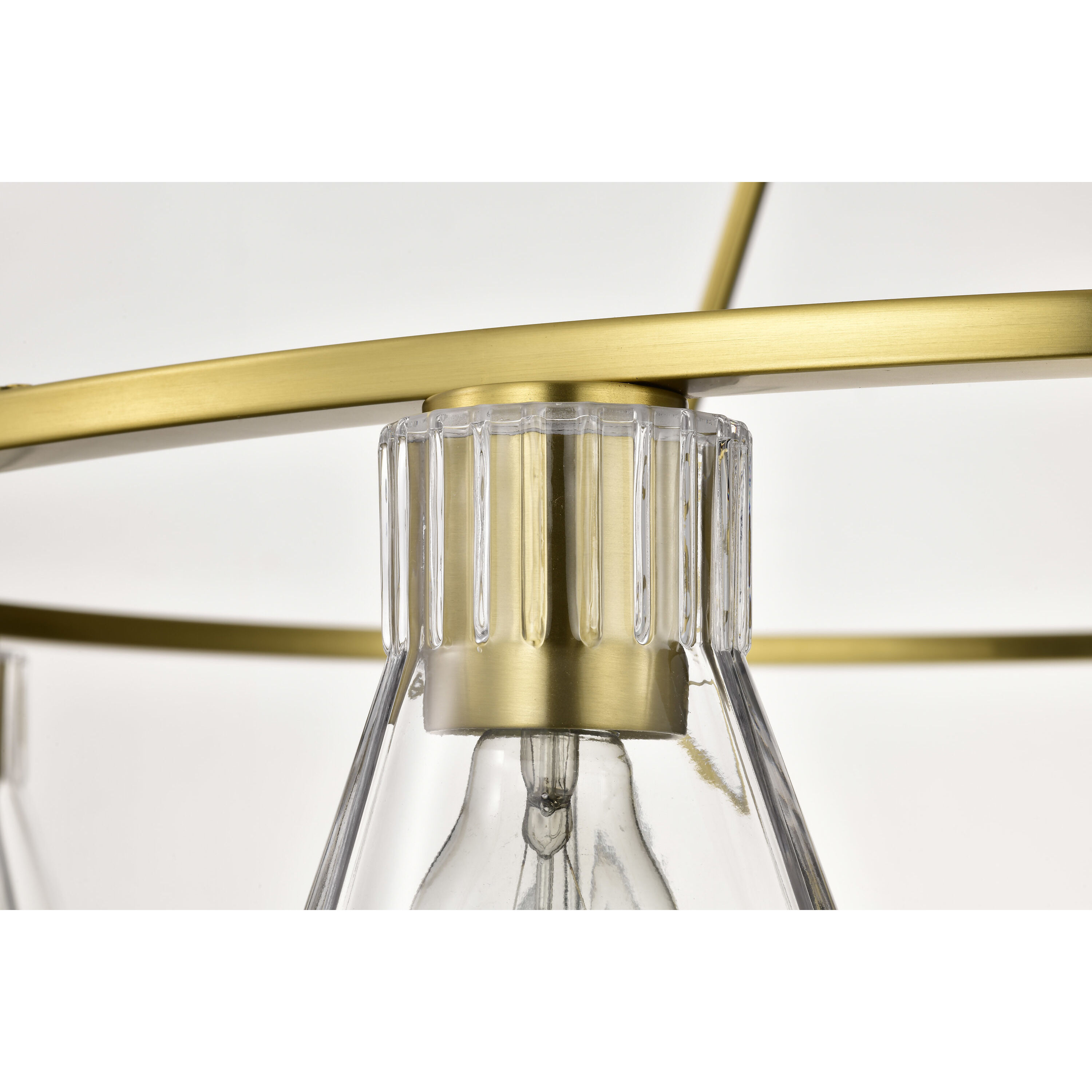 Gianna 40 inch Vintage Brass Chandelier Ceiling Light
