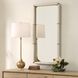Cyprus 44 X 22 inch White Faux Shagreen Leather and Brass Mirror