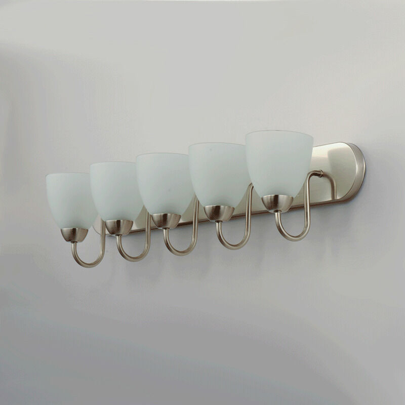 Axis 5 Light 36 inch Satin Nickel Bath Vanity Wall Light