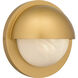 Harlowe 1 Light 8 inch Nouveau Painted Weathered Brass Outdoor Wall Lantern