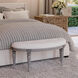 Tamara Upholstered Demilune 45"W Bench in Gray