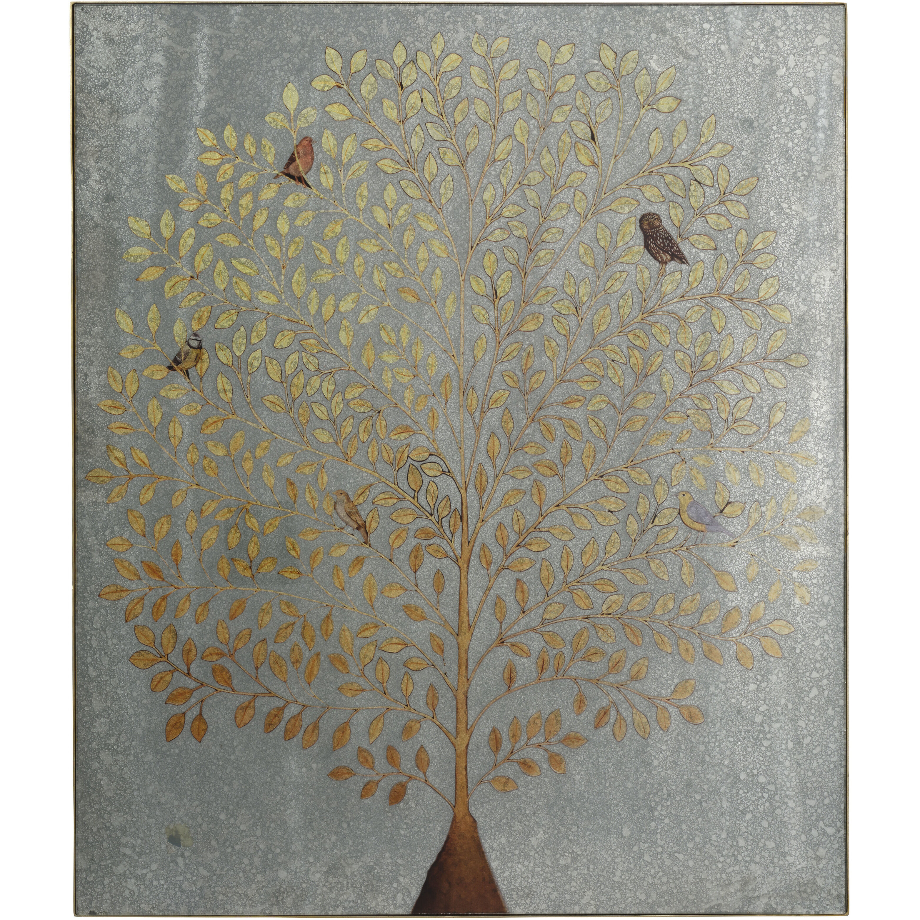 Provenance Blue and Grey and Printed Mercury Wall Art, Inline