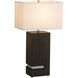 Zen 28 inch 9 watt Ebony and Weathered Brass Table Lamp Portable Light
