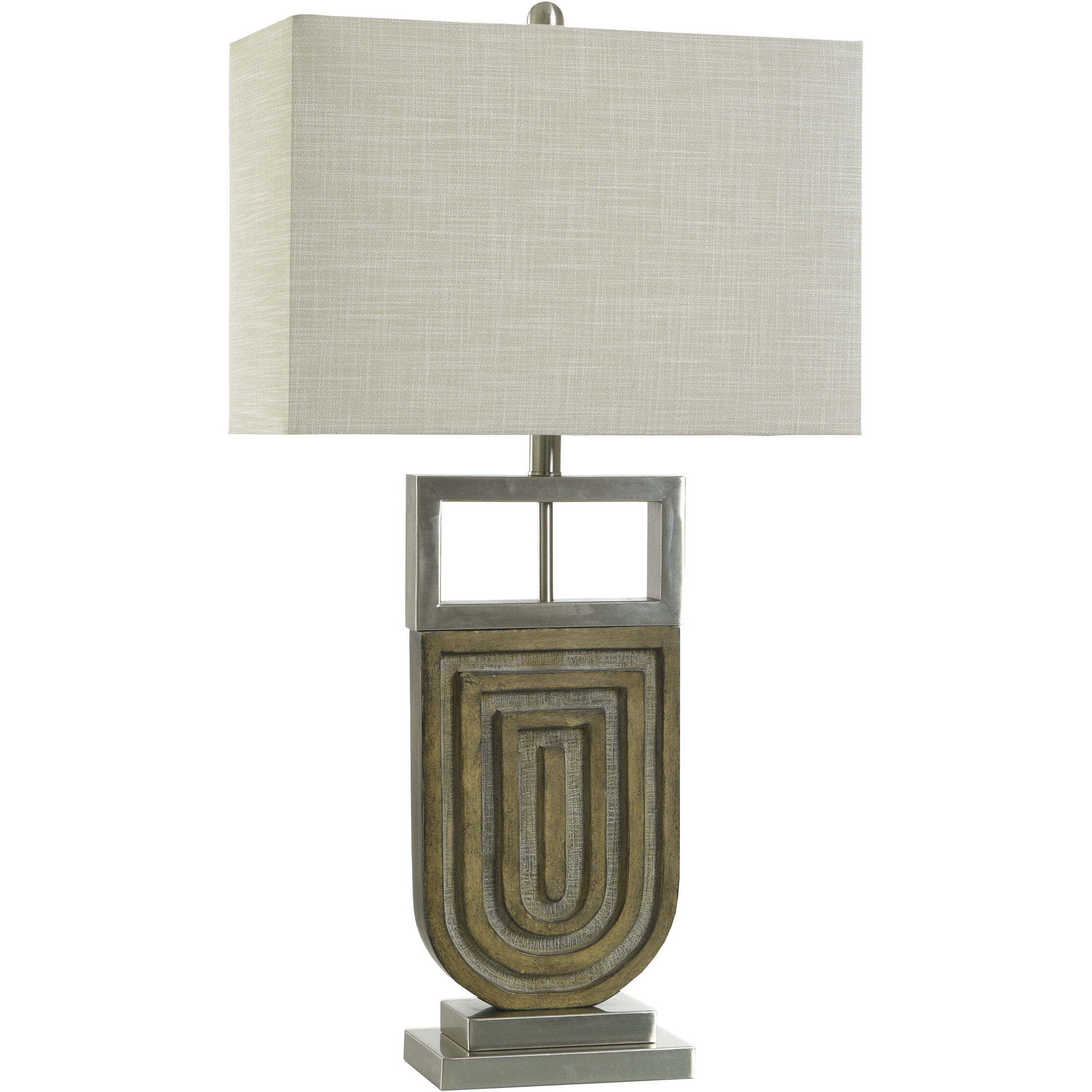 Oak Silver 33.25 inch 100.00 watt Brushed Brown Table Lamp Portable Light