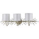 Asbury 3 Light 34 inch Aged Silver Vanity Light Wall Light