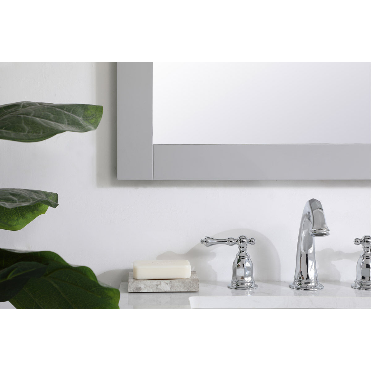 Aqua 36 X 24 inch Grey Wall Mirror