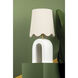Roshani 24 inch 60.00 watt Aged Brass/Ceramic Raw Matte White Table Lamp Portable Light