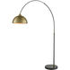 Magnus 76 inch 100 watt Aged Brass with Black Floor Lamp Portable Light