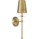 Vintage 1 Light 5 inch Natural Brass Wall Sconce Wall Light