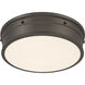 Marnex LED 13 inch Plated Dark Bronze Flush Mount Ceiling Light