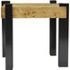Bromo 26 X 24 inch Natural Burl with Black Accent Table